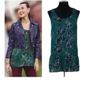 CAbi Zoe Falling Flowers Racerback Tank (#3276) – Size Small